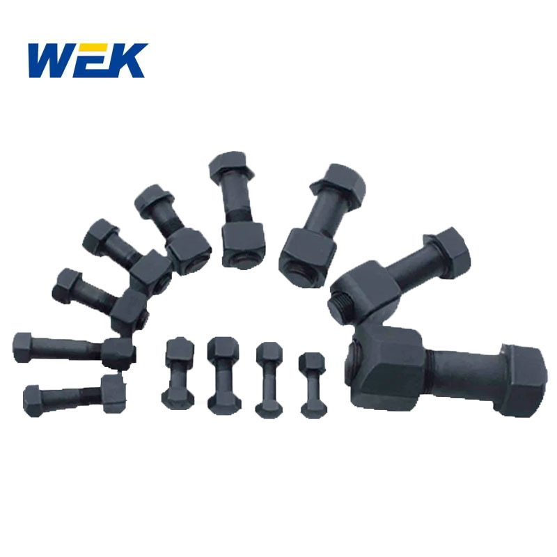 Ex100 Ex120 Excavator Track Shoe Bolt And Nut 7h3597 1m1408 Track Chain Bolt Nut